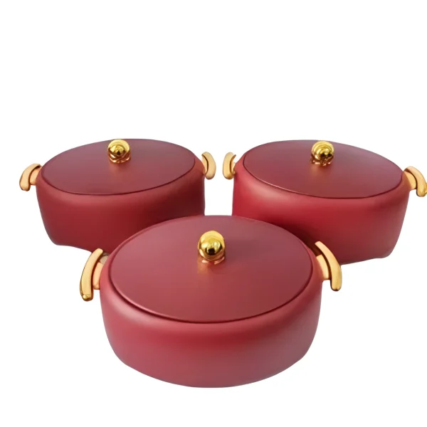 Red Serving Dishes Set